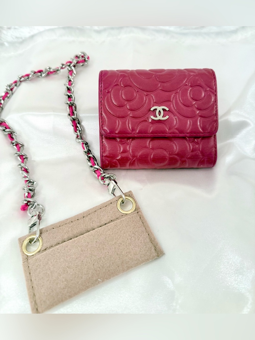 💗 Chanel Camellia Mini Wallet on Chain (WOC Style) 💗